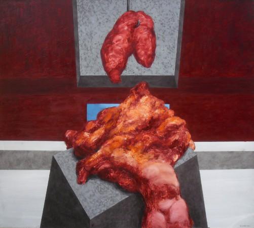 Obětiště II, 180x200, 2016