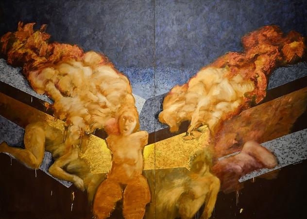 Pád andělů, 200x300, 2016/2017